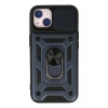 Mey İthalat®  iPhone 13 Kılıf Pars Lens Yüzüklü Silikon - Lacivert