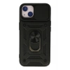 Mey İthalat®  iPhone 13 Kılıf Pars Lens Yüzüklü Silikon - Siyah