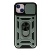 Mey İthalat®  iPhone 13 Kılıf Pars Lens Yüzüklü Silikon - Yeşil