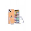 Mey İthalat®  iPhone 13 Mini Kılıf Miami Şeffaf Silikon - Lila