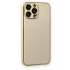 Mey İthalat®  iPhone 13 Pro Kılıf Coco Deri Silikon Kapak - Gold