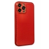 Mey İthalat®  iPhone 13 Pro Kılıf Coco Karbon Silikon - Kırmızı