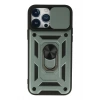 Mey İthalat®  iPhone 13 Pro Kılıf Pars Lens Yüzüklü Silikon - Yeşil