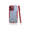 Mey İthalat®  iPhone 13 Pro Kılıf Platin Silikon - Kırmızı