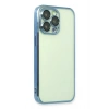 Mey İthalat®  iPhone 13 Pro Max Kılıf  Lensli Silikon - Açık Mavi