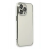 Mey İthalat®  iPhone 13 Pro Max Kılıf  Lensli Silikon - Gümüş