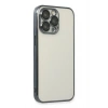 Mey İthalat®  iPhone 13 Pro Max Kılıf  Lensli Silikon - Siyah
