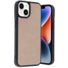 Mey İthalat®  iPhone 14 Kılıf Aras Deri Kapak - Pudra
