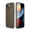 Mey İthalat®  iPhone 14 Kılıf Auto Focus Karbon Kapak - Kahverengi
