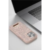Mey İthalat®   iPhone 14 Pro Bright Simli Kapak - Gümüş