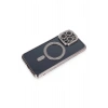 Mey İthalat®  iPhone 14 Pro Kılıf Joke Simli Magneticsafe Kılıf - Gri