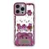 Mey İthalat®  iPhone 14 Pro Kılıf Sweet Desenli Silikon Kapak - Pembe