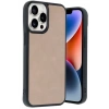 Mey İthalat®  iPhone 14 Pro Max Kılıf Aras Deri Kapak - Pudra