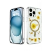 Mey İthalat®  iPhone 14 Pro Max Kılıf Daisy Simli Magsafe Kapak - Gold