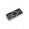 Mey İthalat®  iPhone 14 Pro Max Kılıf Joke Simli Magneticsafe Kılıf - Gri