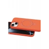 Mey İthalat®   iPhone 14 Regal Magsafe Standlı Kapak - Turuncu