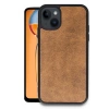 Mey İthalat®  iPhone 15 Kılıf Aras Deri Kapak - Taba