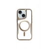 Mey İthalat®  iPhone 15 Plus Kılıf Boyi Magsafe Silikon Kapak - Kahverengi