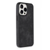 Mey İthalat®  iPhone 15 Pro Max Kılıf Aras Deri Kapak - Siyah