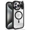 Mey İthalat®  iPhone 15 Pro Max Kılıf Teleskop Lens Magsafe Silikon Kapak - Siyah