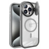 Mey İthalat®  iPhone 15 Pro Max Kılıf Teleskop Lens Magsafe Silikon Kapak - Titan Gri