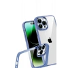Mey İthalat®   iPhone 15 Pro Max  Lensli Silikon - Açık Mavi