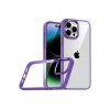 Mey İthalat®   iPhone 15 Pro Max  Lensli Silikon - Mor