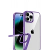 Mey İthalat®   iPhone 15 Pro Max  Lensli Silikon - Mor