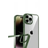 Mey İthalat®   iPhone 15 Pro Max  Lensli Silikon - Yeşil