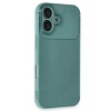 Mey İthalat®  iPhone 16 Kılıf Auto Focus Karbon Kapak - Koyu Yeşil