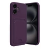 Mey İthalat®   iPhone 16 Kılıf Kelvin Kartvizitli Silikon - Derin Mor