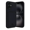 Mey İthalat®  iPhone 16 Kılıf Kelvin Kartvizitli Silikon - Siyah