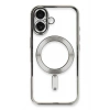 Mey İthalat®  iPhone 16 Kılıf Kross Magneticsafe Kapak - Gümüş