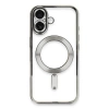 Mey İthalat®  iPhone 16 Kılıf Kross Magneticsafe Kapak - Gümüş