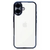 Mey İthalat®  iPhone 16 Kılıf  Lensli Silikon - Açık Mavi