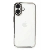 Mey İthalat®  iPhone 16 Kılıf  Lensli Silikon - Gümüş