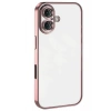 Mey İthalat®  iPhone 16 Kılıf  Lensli Silikon - Pembe