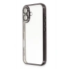 Mey İthalat®  iPhone 16 Kılıf  Lensli Silikon - Siyah