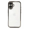 Mey İthalat®  iPhone 16 Kılıf  Lensli Silikon - Titanyum Gri