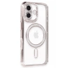 Mey İthalat®  iPhone 16 Plus Kılıf Joke Simli Magneticsafe Kılıf - Pembe