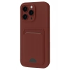 Mey İthalat®  iPhone 16 Plus Kılıf Kelvin Kartvizitli Silikon - Bordo