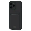 Mey İthalat®  iPhone 16 Plus Kılıf Kelvin Kartvizitli Silikon - Siyah