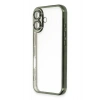 Mey İthalat®  iPhone 16 Plus Kılıf  Lensli Silikon - Yeşil