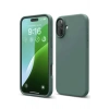 Mey İthalat®  iPhone 16 Plus Kılıf Nano içi Kadife Silikon - Koyu Yeşil