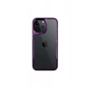 Mey İthalat®  iPhone 16 Pro Kılıf Boyi Silikon Kapak - Derin Mor