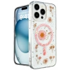 Mey İthalat®  iPhone 16 Pro Kılıf Daisy Simli Magsafe Kapak - Pembe