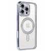 Mey İthalat®  iPhone 16 Pro Kılıf Joke Simli Magneticsafe Kılıf - Mavi