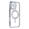 Mey İthalat®  iPhone 16 Pro Kılıf Joke Simli Magneticsafe Kılıf - Mavi