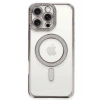 Mey İthalat®  iPhone 16 Pro Kılıf Joke Simli Magneticsafe Kılıf - Pembe