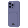 Mey İthalat®  iPhone 16 Pro Kılıf Kelvin Kartvizitli Silikon - Lila